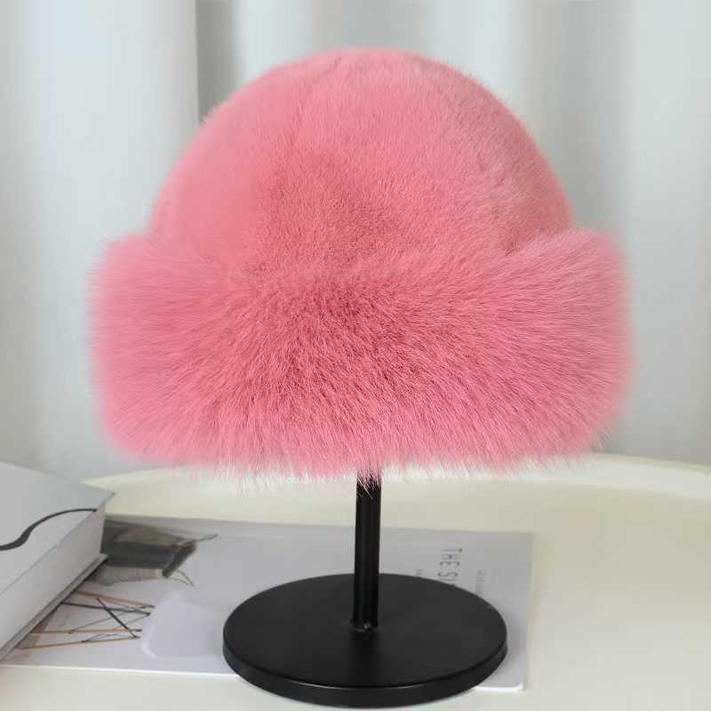 New Label Hat for Women Thickened and Warm for Autumn and Winter Ear Protection Imitation Mink Fur Plush H251020