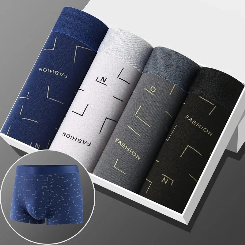 48Pcs Man Boxers Printed Underpants U Convex Panties Male Fashion Comfortable Shorts Mens Solid Breathable Soft Underwear L4XL 251021