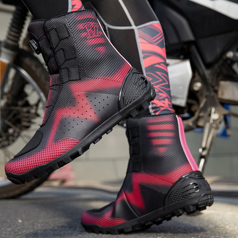 Four Seasons Motorcycle Boots - Offroad Racing Short Boots, Riding Shoes, Essential Motorcycle Travel Equipment for Men & Women