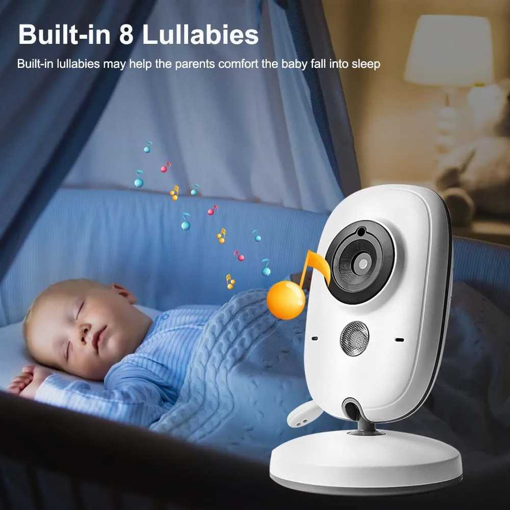 Video Baby Monitor 32 Inch Display Babyphone Night Vision Surveillance Camera With Temperature display Screen Lullaby VB603 J251121