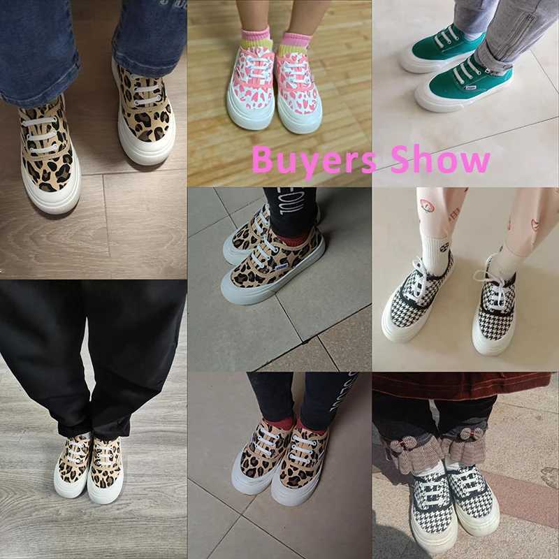 Fashion Canvas Leopard Sneakers for Children Girls Boy Flat Running Shoes Summer Platform Loafers Childrens Espadrille Shoes W251021