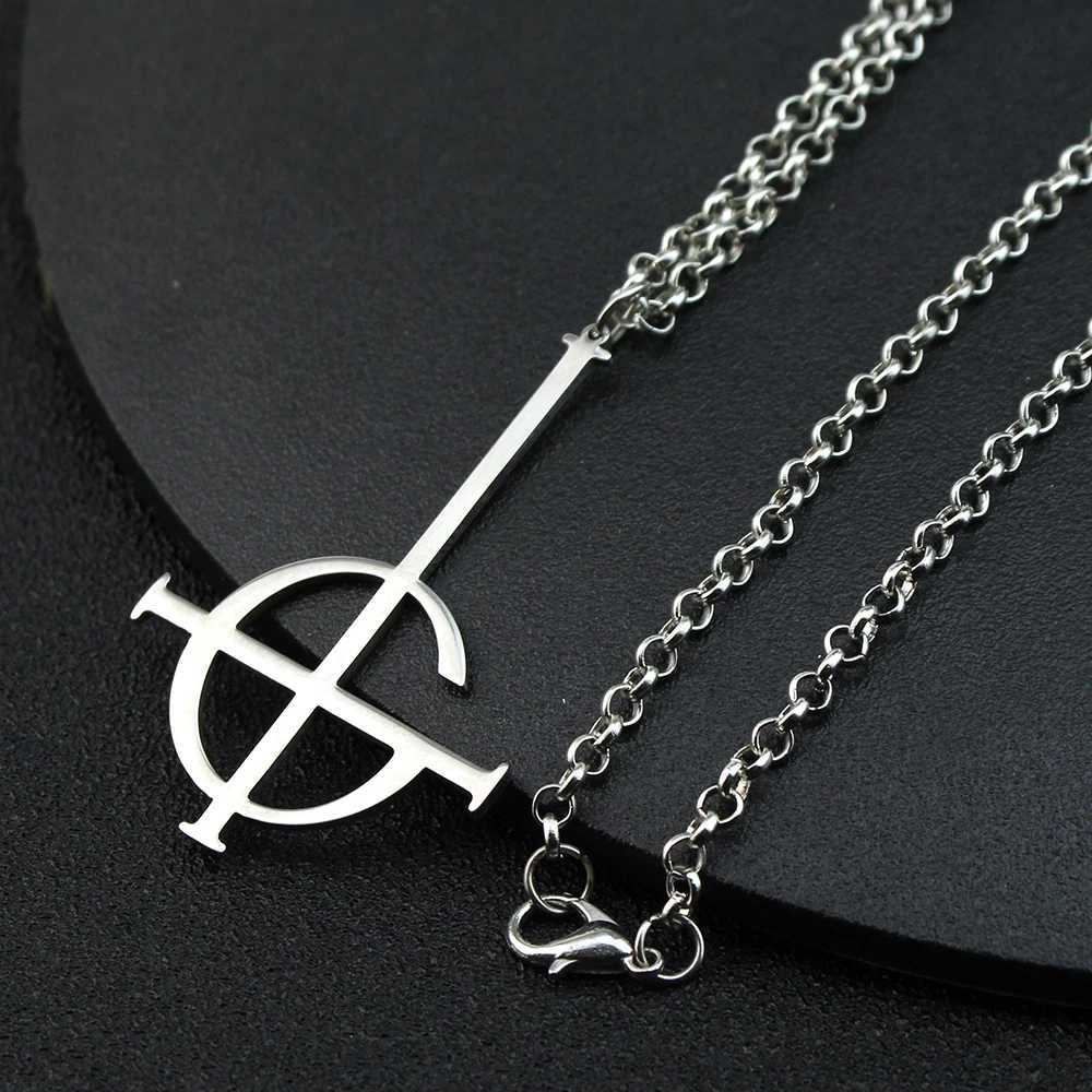 Mysterious Cross Destinys Gate Key Pendant Necklace Punk Cross Ghoul Chain Band Jewelry GiftXJ251018