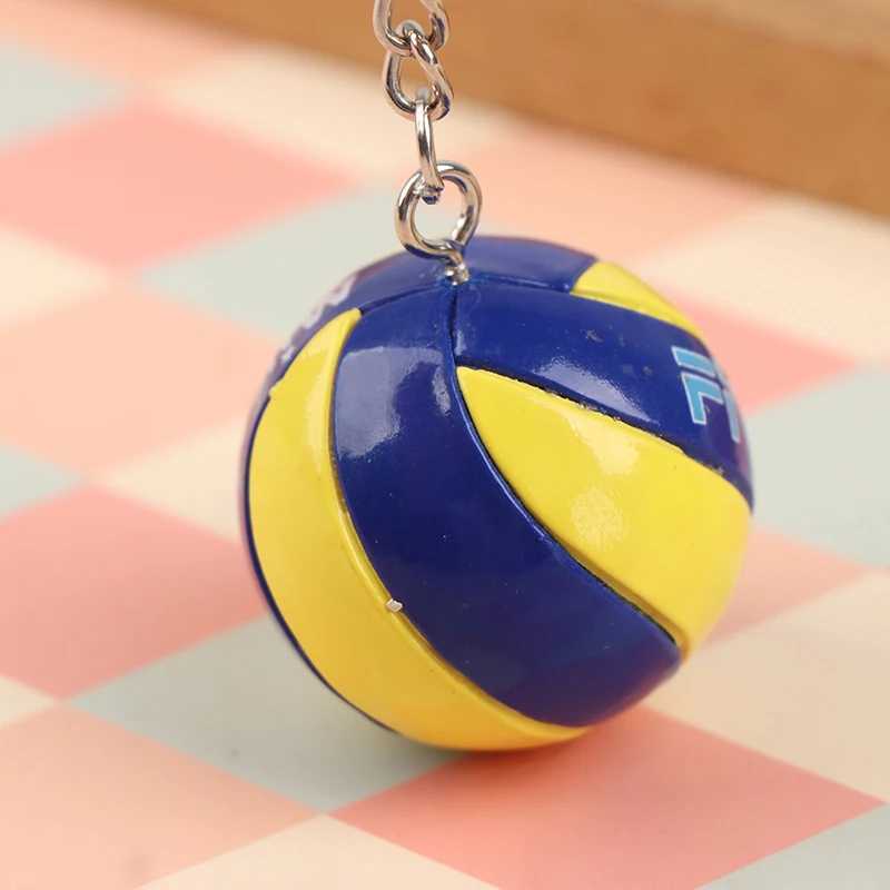 1xFashion PVC Volleyball Keychain Ornaments Business Volleyball Gifts Beach Ball Sport For Players Men Women Key Chain Gift 2024 J251121