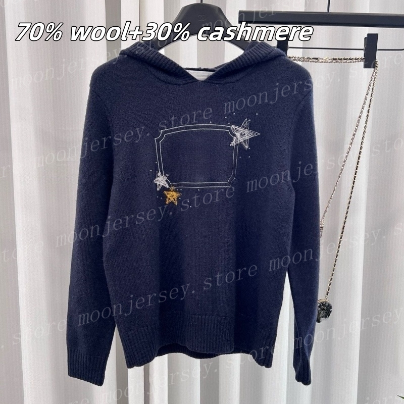 (go off picture not the description) Soft Designer Knitted Shirts Fashion Women's Sweaters with Hatl Winter Autumn Warm Outdoor Clothing 33380