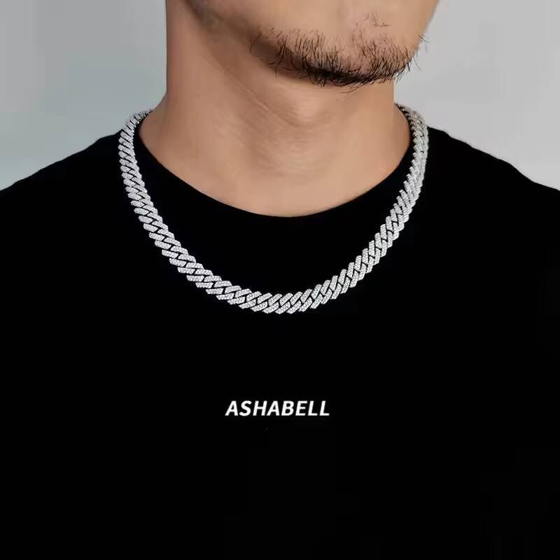 Certified GRA Cheap 925 Silver Moissanite Ice Out Cubic Necklace for Men 6mm10mm Hiphop Cuban Chain Mens Jewelry