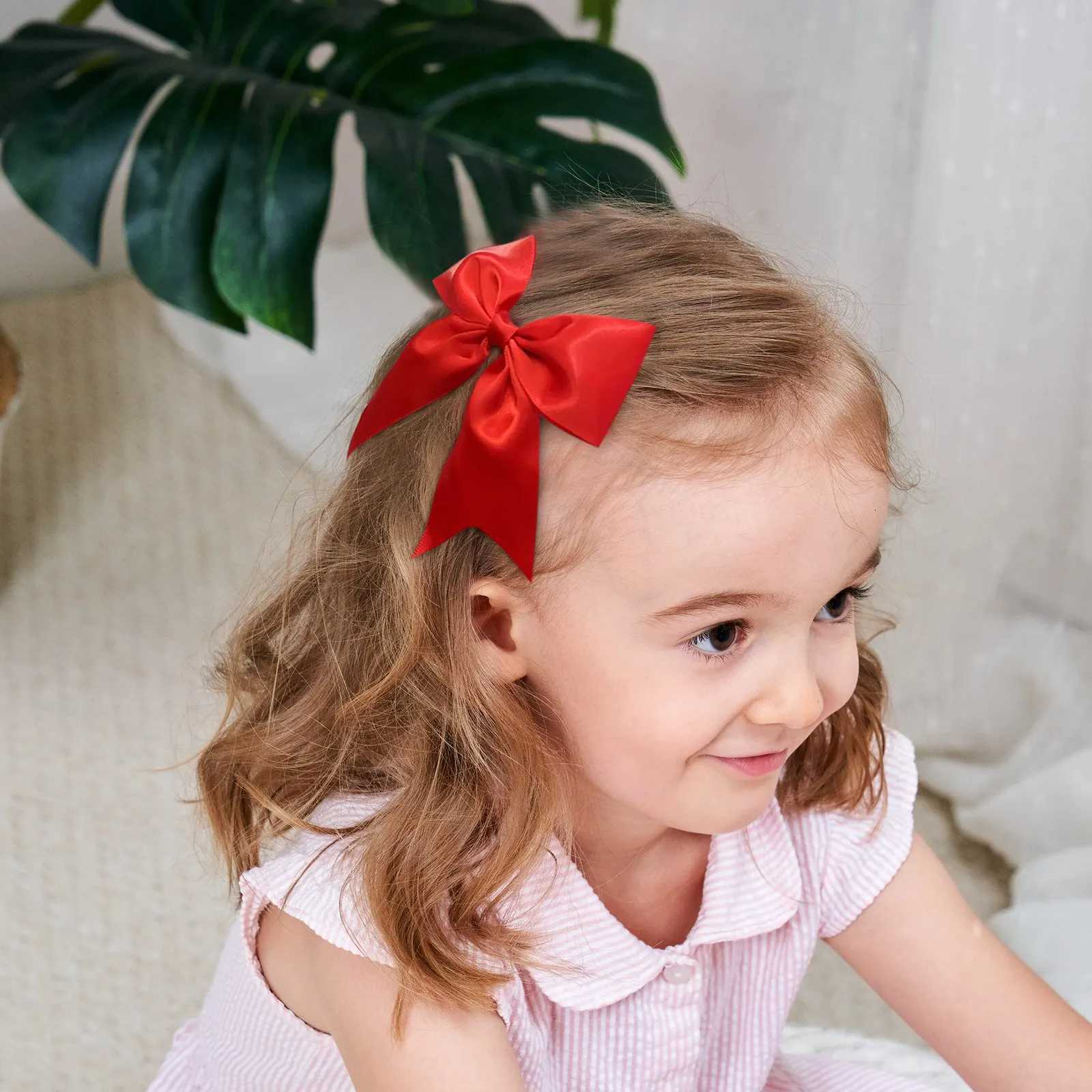 Wholesale 2Pcs Baby Bows Hair Clip For Kids Girls Solid Color Hairpins Barrettes Handmade Headwear Hair Accessories 452InchesW254021
