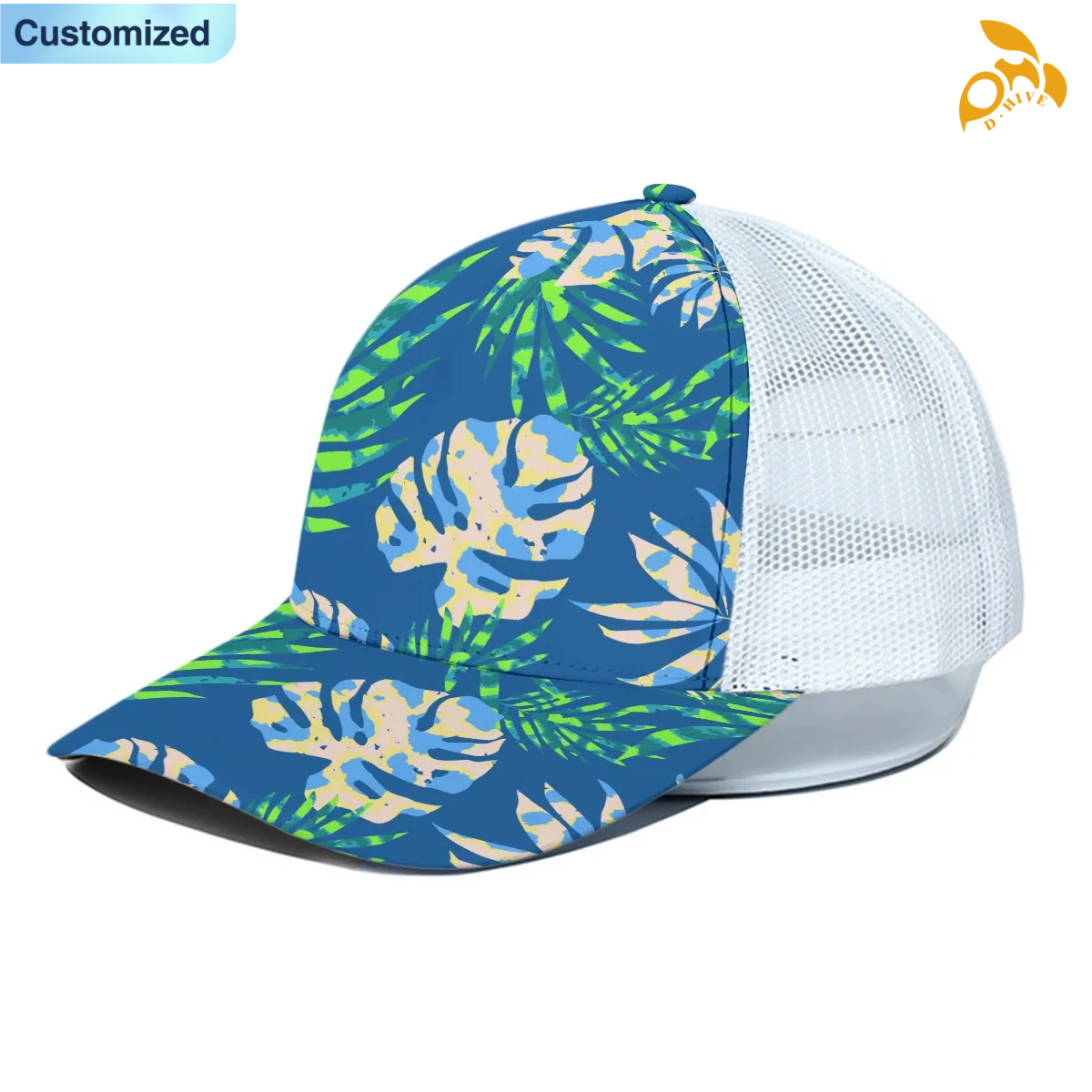 Free Shipping of Customized Unisex Trucker Hat With White Half-mesh Sun-Protective Half-mesh Breathable Unisex Fit Lightweight Stylish Hat