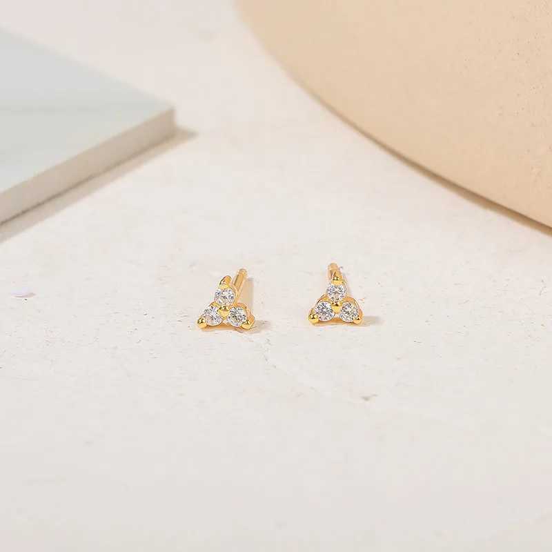 Fashion Mini Inlaid Crystal Stud Earrings for Women Gold Silver Color Sweet Wild Earring Jewelry AccESSories Gifts J251021