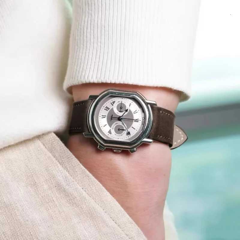 CILOA retro silver mens brand authentic light luxury 2025 new trend fashion high quality waterproof busin quartzXJ251021