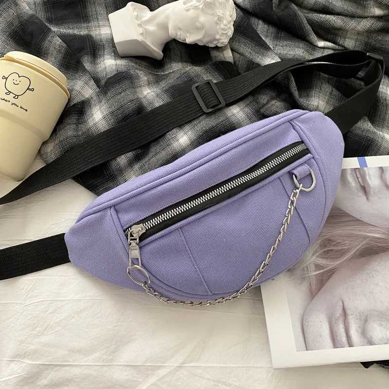 Canvas Chain Fanny Waist Bag Designer Zipper Chest Bag Sport Travel Girl Waist Belt Bags Fashion Phone Waist Pack Chest Bag Z251021