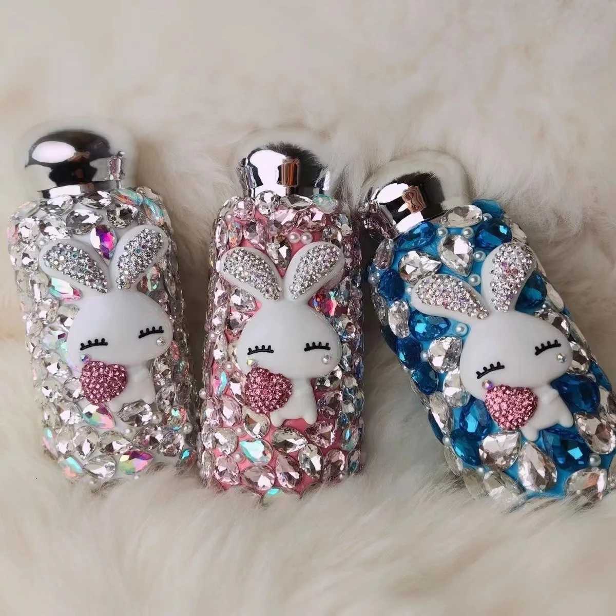 Portable Travel Vacuum Water Bottle Mini Pocket Cup Sparkling Rhinestone Stainless Steel Insated Cup With g Y251021