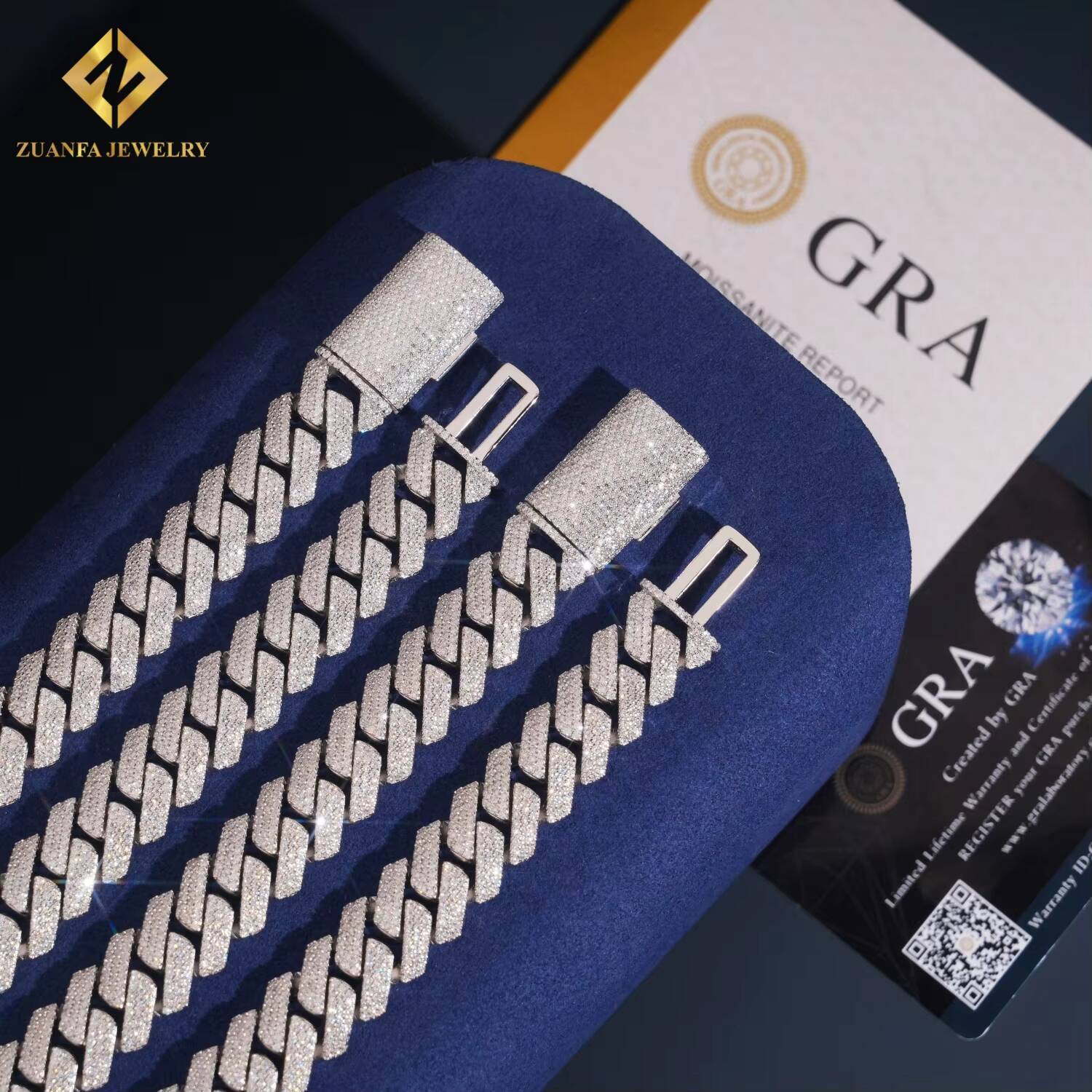 US Warehouse Fine Jewelry Fashion HipHop Style 15mm Cuban Link Chain Necklace 925 Sterling Silver Moissanite Pass Diamond Tester