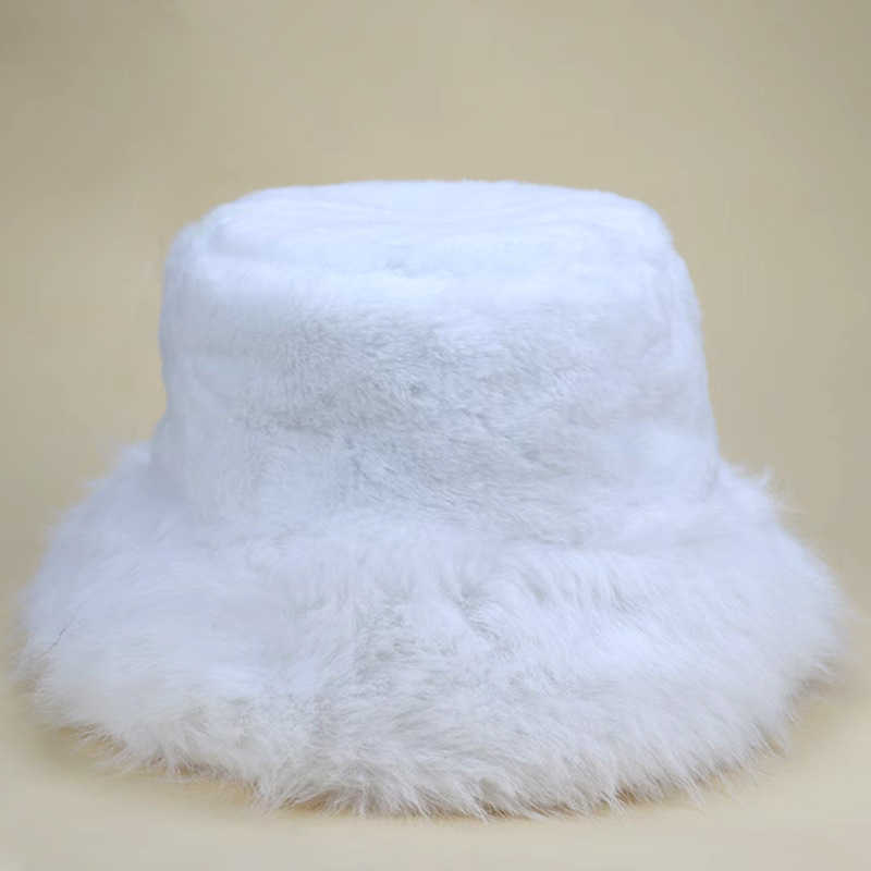 Autumn Winter Plush Fisherman Hat for Women Personalized Warm Thickened Fashionable Windproof Bucket Hat Outdoor Warm Hat H251020