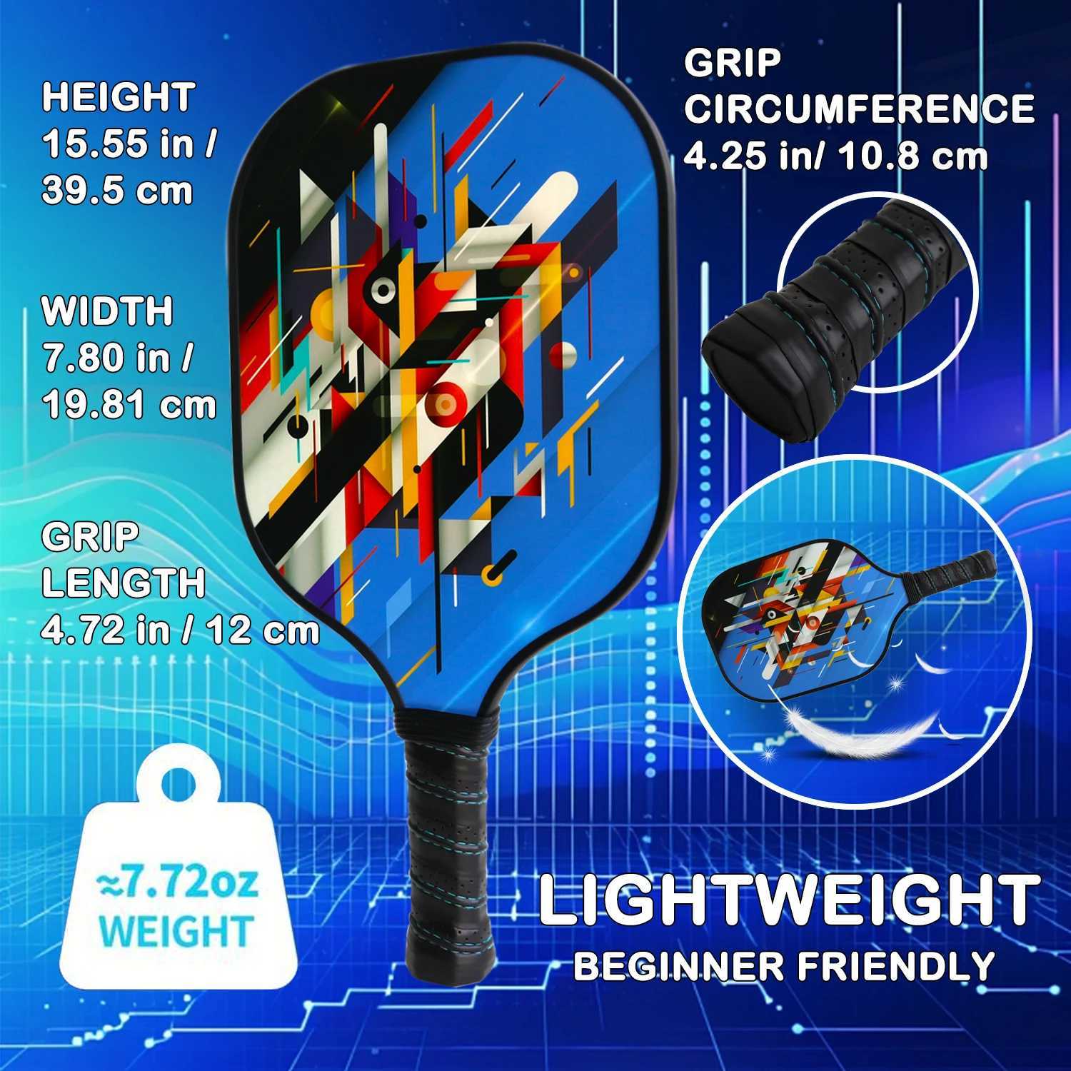 Carbon Fiber Pickleball Paddles Carbon Fiber Fiberglass Hybrid Face Pickleball Racket Pickle Ball Paddle Set For Beginners W251021