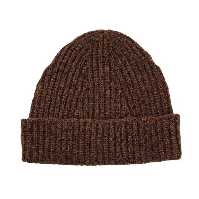 Colors Unisex Winter Hat Large Head Circumference Warm Simple Wool Blend Solid Color Cuffed Knit Hat Cold Hat H251020