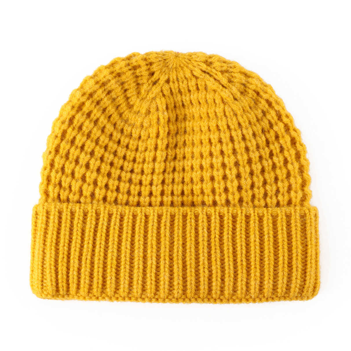 New Waffle Knit Hat Warm Ear Protection Breathable Knitted Hat Casual Versatile Autumn Winter Fashion Beanie H251020