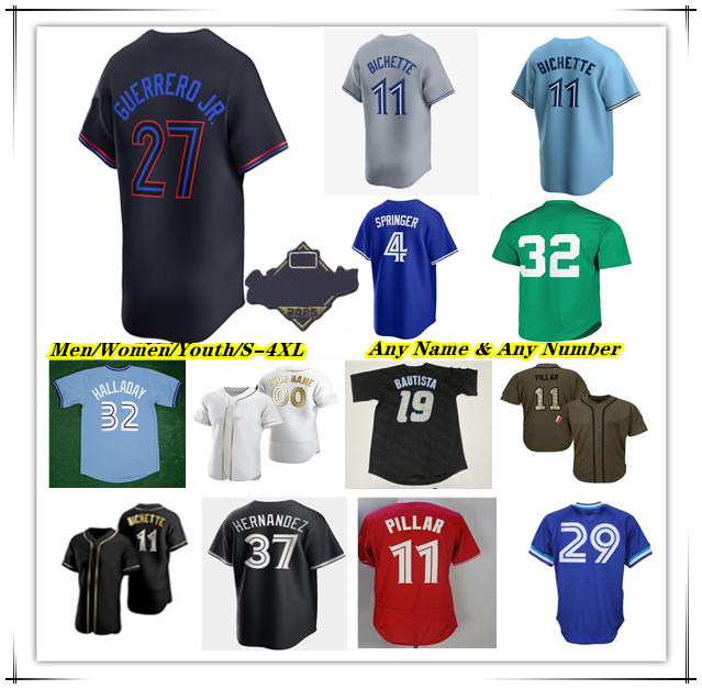 Vladimir Guerrero Jr George Springer Baseball Jersey Bo Bichette Alejandro Kirk Daulton Varsho Ernie Clement Andres Gimenez Nathan Lukes Addison Barger Yesavage