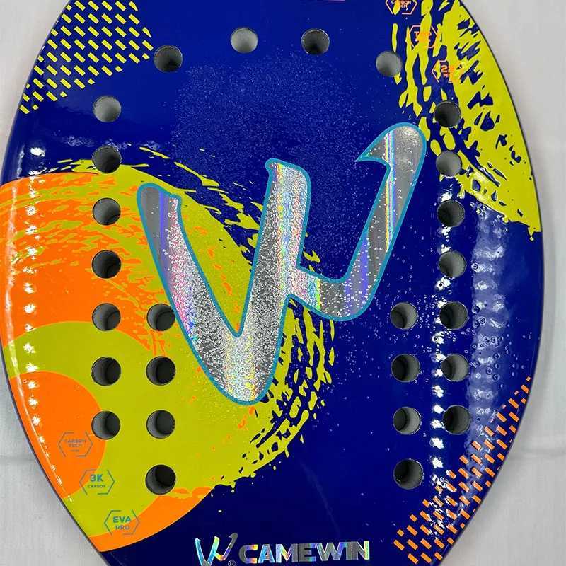 3k CamewinFull Carbon Fiber Beach Tennis Racket Rough Surface Cover Bag Send Overglue Gift Present 2024 W251021