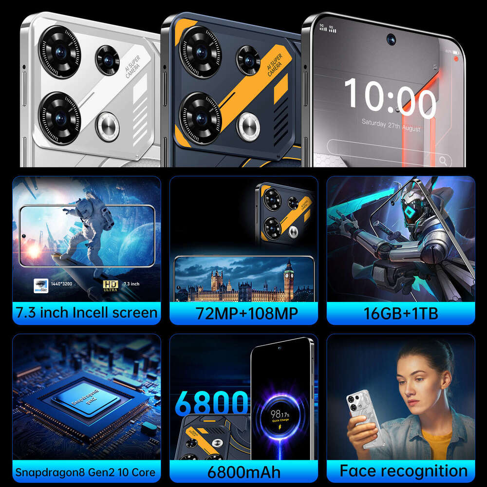 Mobile Phone GT Pro All In One Inch True G Large Screen T Android Smartphone