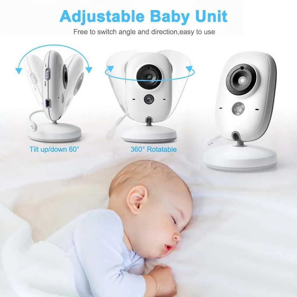 New 35 Video Baby Monitor Night Vision Security Cam 24G Mother Kid 2 Way Audio Talk Video Surveillance Cam With Temperature J2511211