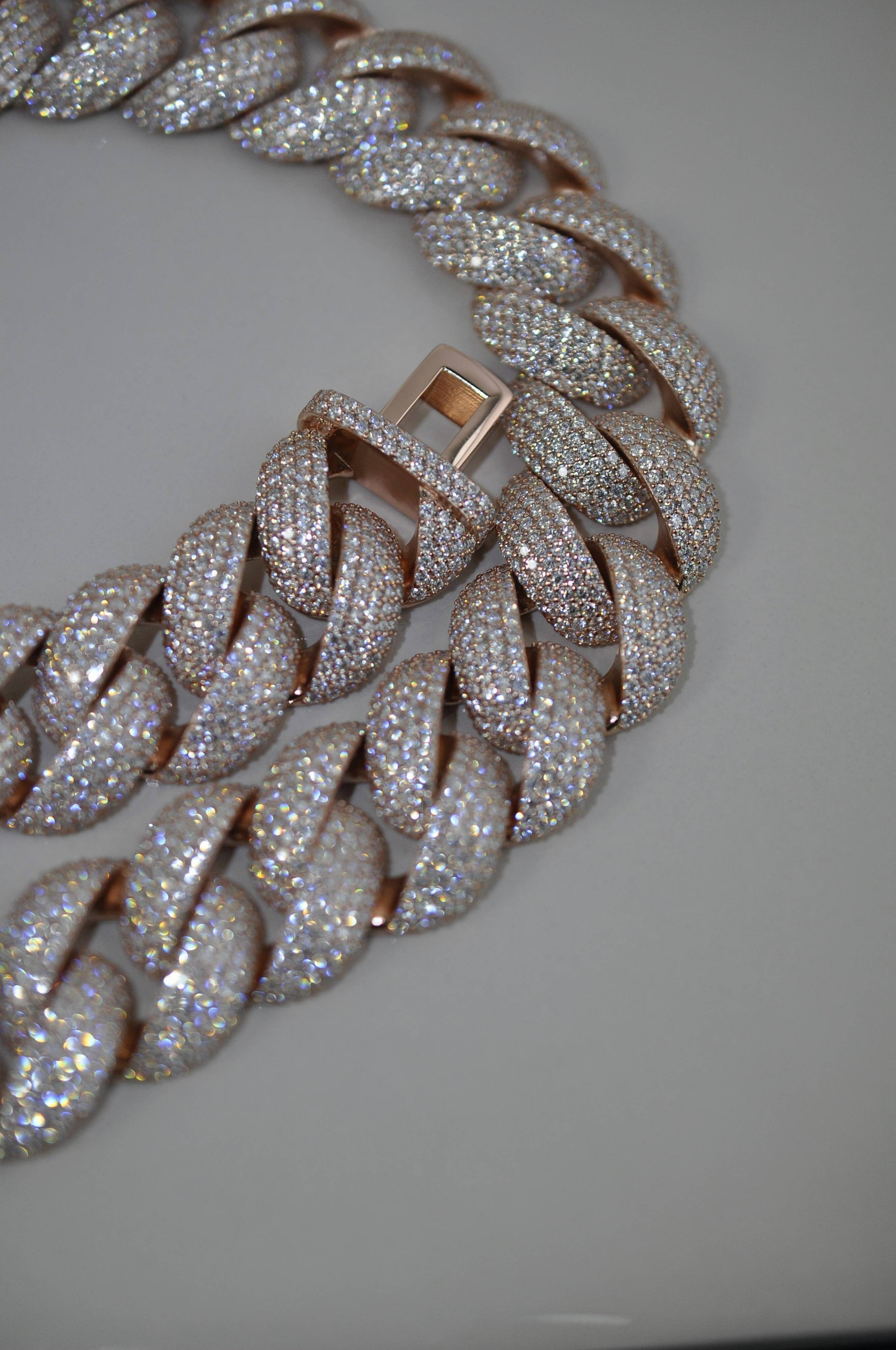 622mm Gold 925 Sterling Silver GRA Iced Out Mossanite Jewelry VVS Moissanite Diamond Cuban Link Chain Bracelet for Men Women