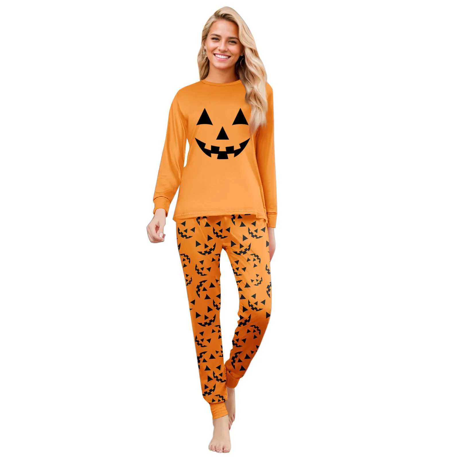 Halloween Family Pyjamas Mom Daughter Dad Son Matching Clothes Cute Soft Elk Print Clothing Set Baby Dog Romper Pajama Halloween L2510218ZJG