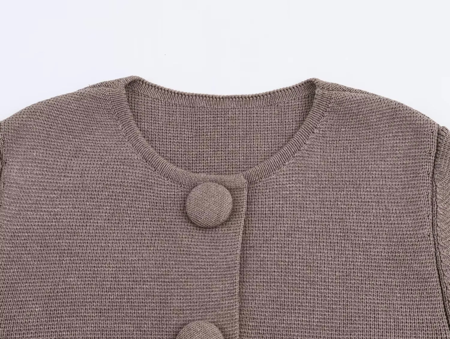 DiYiG WOMAN Autumn Fashion Cloth Button Knitted Cardigan Chic Round Neck Allmatch Long Sleeve SweaterOuterwear Mujer 251017