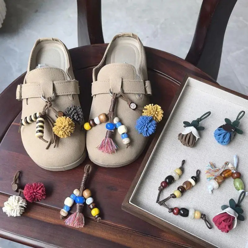 1Pc Autumn Winter Multicolored Leather Flowers Shoe Laces Charms Sneakers Decorations Fashion Shoe Charm Buckle Accessory 251014