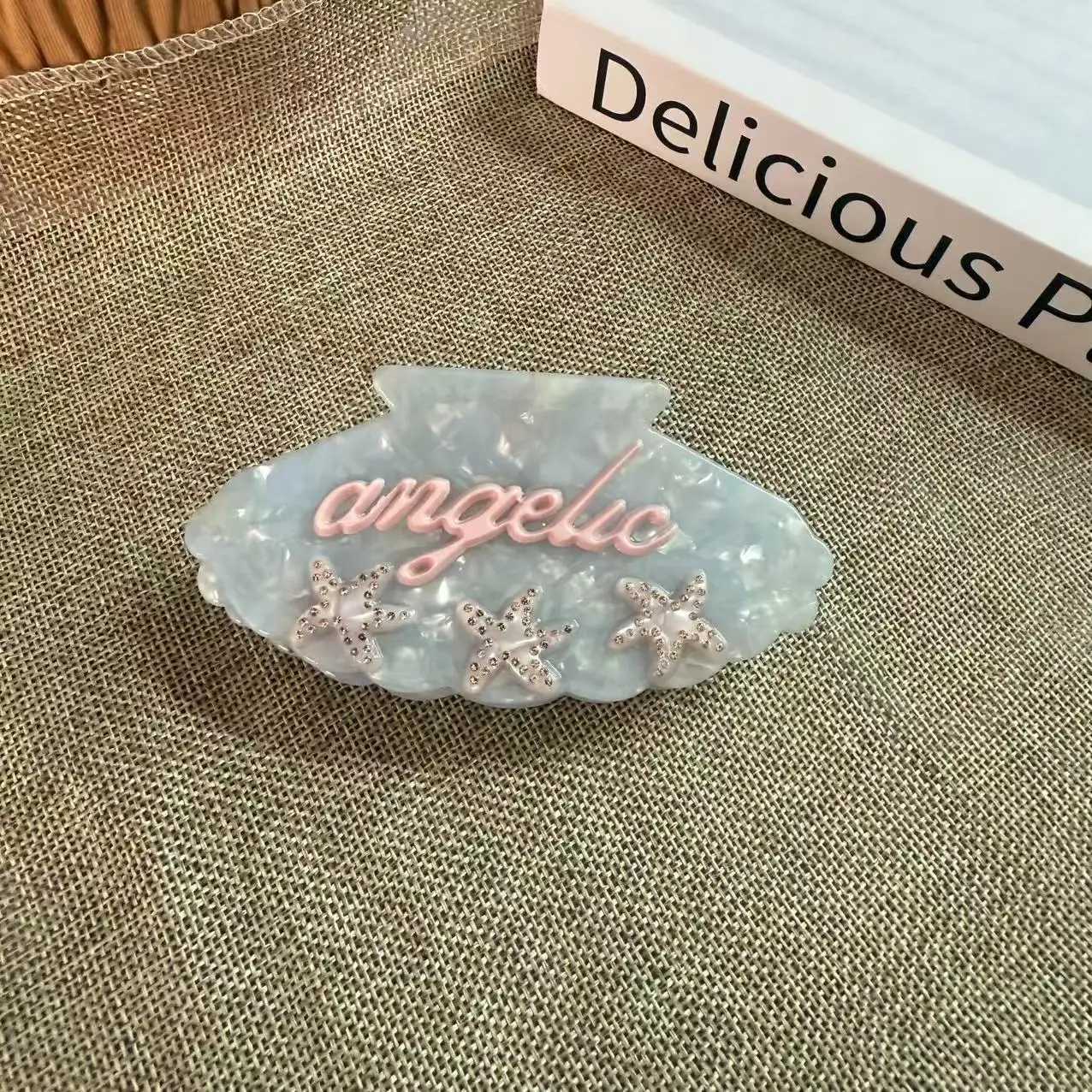 Kaosen series shell iron teeth grip clip vinegar board temperament highend shark clip back of the head disc hair grab hair acceW254021