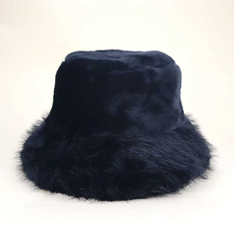 Autumn Winter Plush Fisherman Hat for Women Personalized Warm Thickened Fashionable Windproof Bucket Hat Outdoor Warm Hat H251020