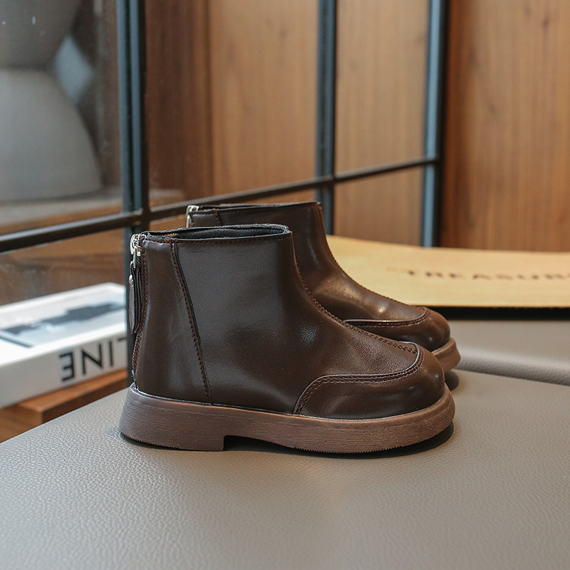 Kids Ankle Boots for Toddler Girls Winter Warm Back Zipper Kidszworld Fashion Children Boots Sizes 23- 36 K1183