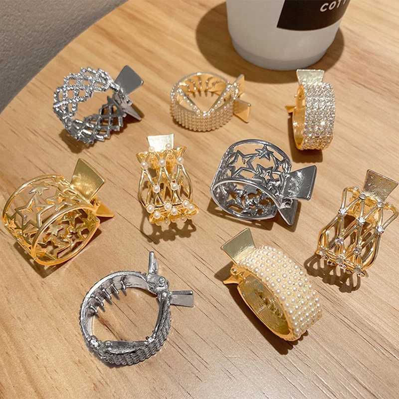 New Pearl Rhinestone Hair Claws Girl for Women High Ponytail Clip Fixed Hairpin Fashion Hair Accessories Headwear GiftsW254021