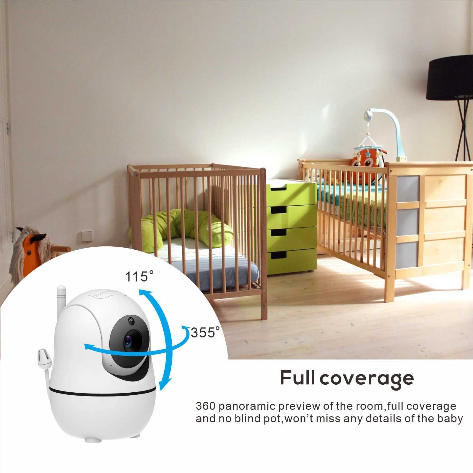 5 Screen Video Baby Monitor No WiFi HD Remote PanTiltZoom Night Vision Baby Camera ECO Mode Twoway Talk 8 Lullabies J251121