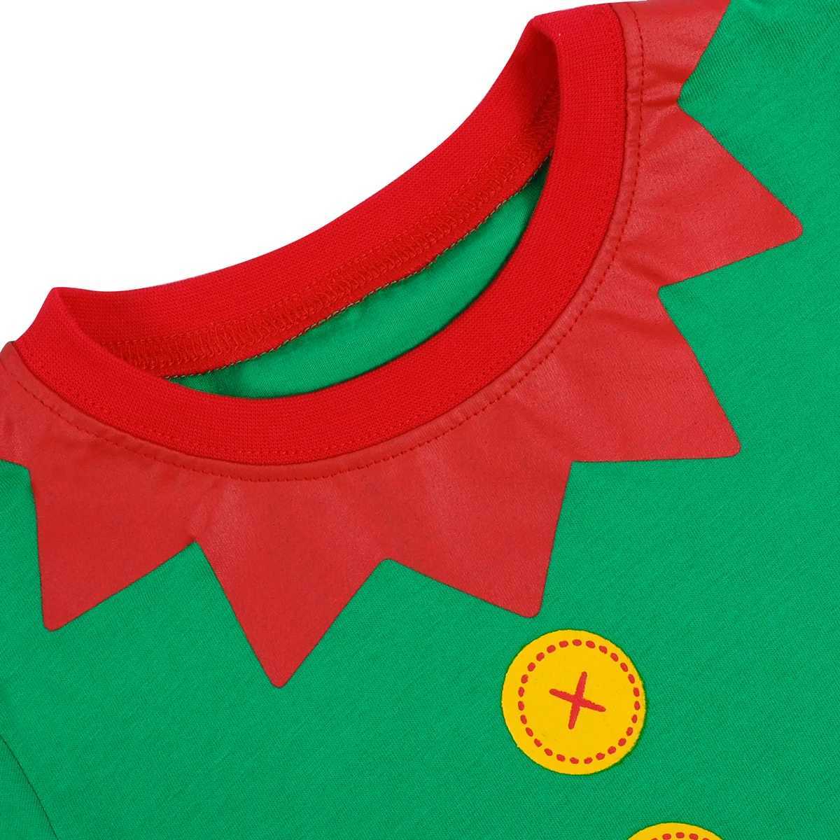 Christmas Clothes Family Set Adult Matching Xmas Sleepwear Kids Boys Green Elf Pajamas Girl Mother Daddy Festival Party Sets L251021UQKL