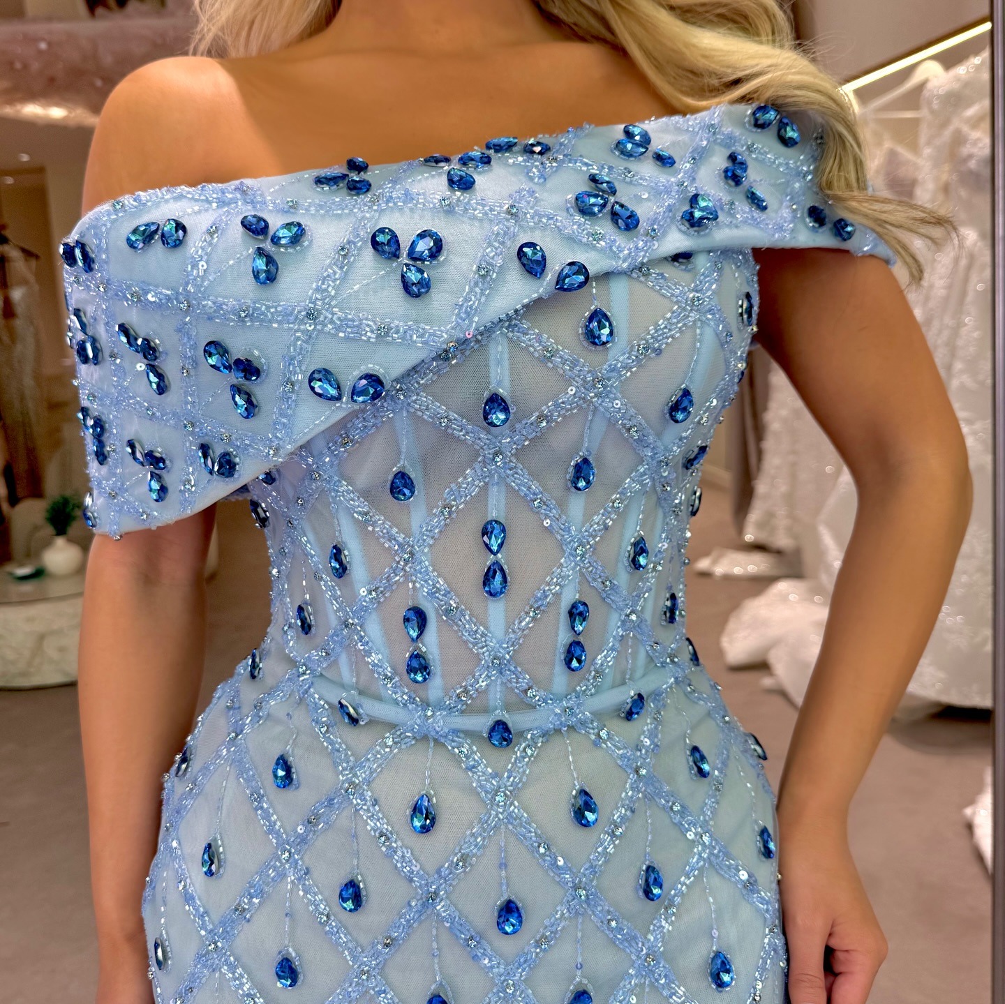 Customized Beads Prom Dress Sexy Off Shoulder Mermaid Second Reception Gowns Sequined Birthday Evening Celebrity Dress