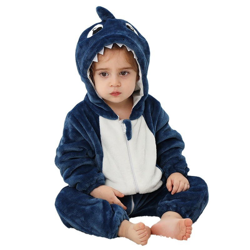 New best-selling flannel jumpsuit baby sleepwear designer A-level flannel animal jumpsuit