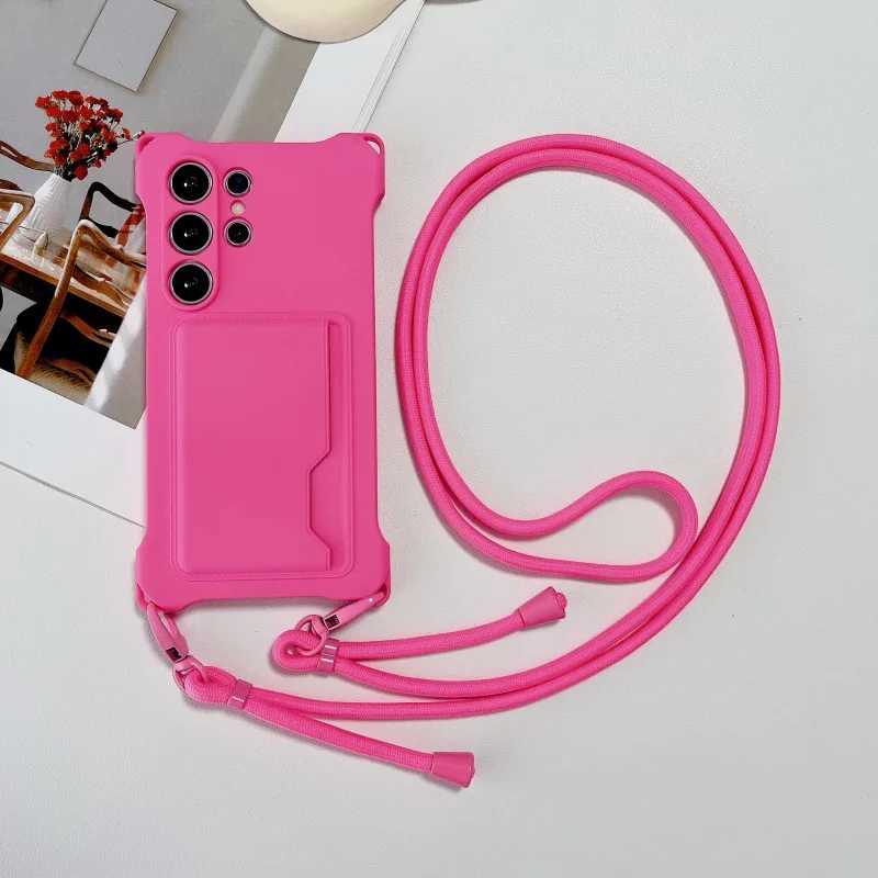Strap Wallet Case For Galaxy S25 Ultra A35 A55 A15 A16 S24 FE S25 Plus Shockproof Card Slot Crossbody Neck Lanyard Cover J251114