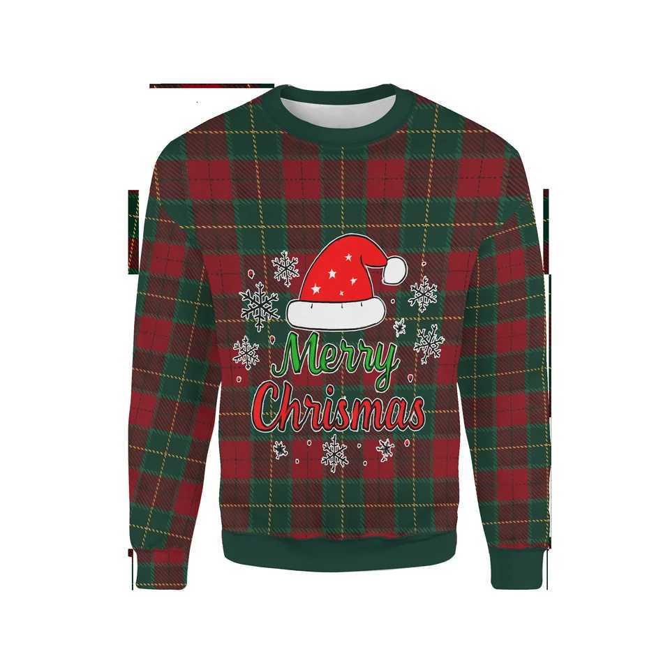 Christmas Sweatshirt Mens Womens Oneck Long Sleeves 3D Print Cute Graphic Pullover Tops Unisex Winter Warm Casual Sweatshirts W251021