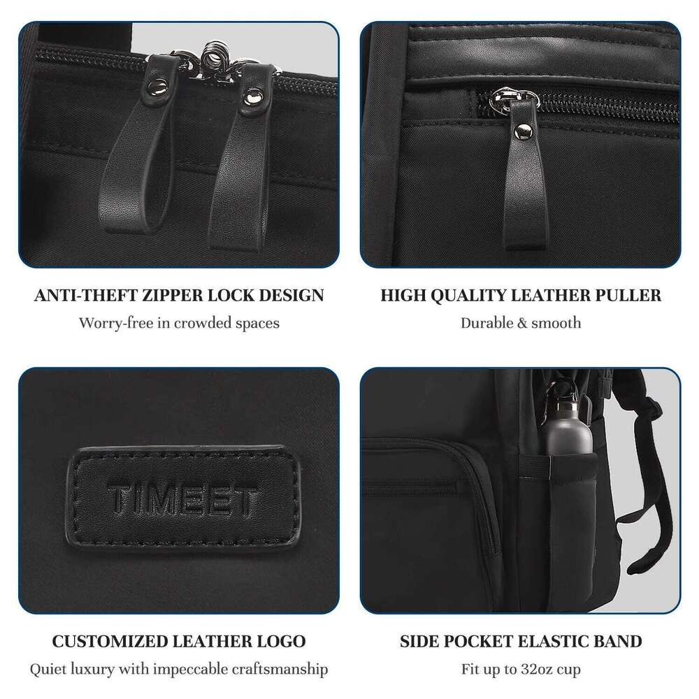 Designer Luxury Timeet Inch Laptop Usb Charging Men Travel Backpack Large Capacity Waterproof Business Lage Bag