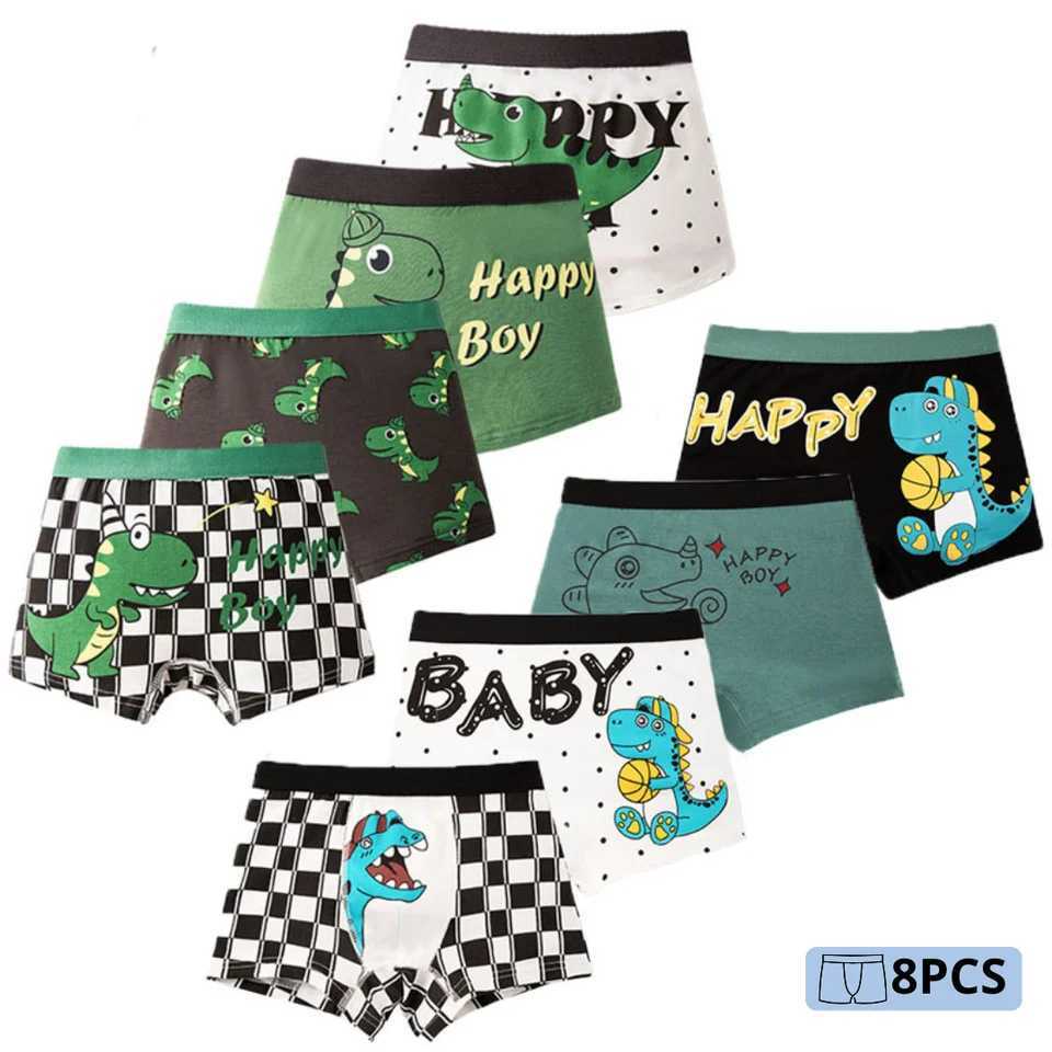 48 Pieces Dinosaur Pattern Printed Boys Boxer Briefs High Quality Cotton Kids Boxers Breathable Children Underwear For 312T J251021