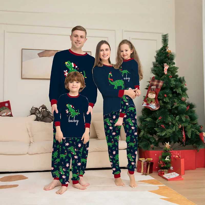 Dinosaur Family Pajama Sets Children Mom Dad Dog Pyjams Outfit Halloween Christmas Parentchild Snug Fit Romper L251021QOOU