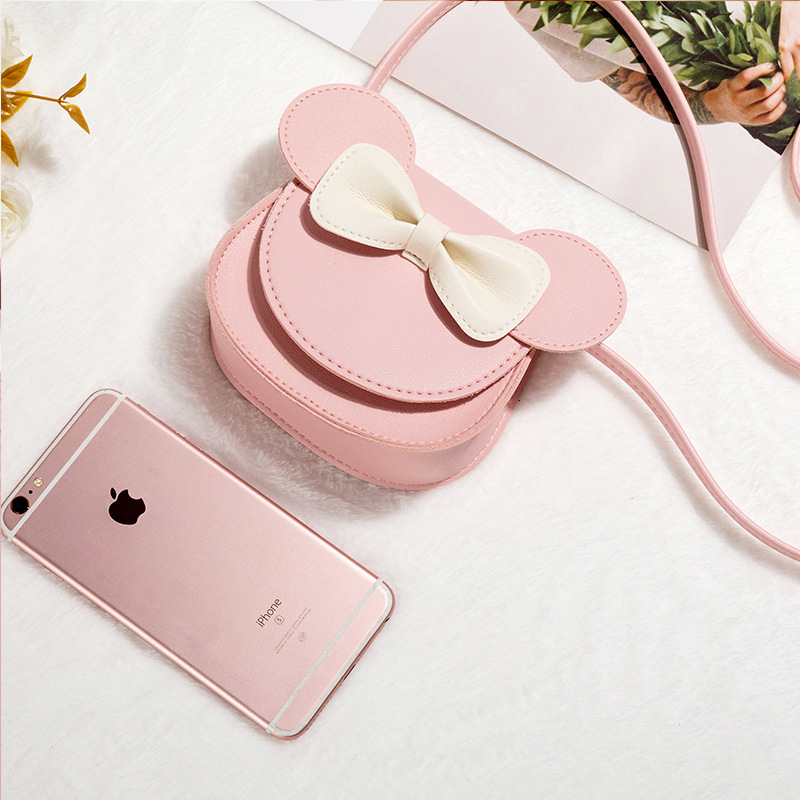 New fashion designer Korean style fashion children's crossbody bag cute cartoon bow fashion baby coin wallet mini girl princess bag