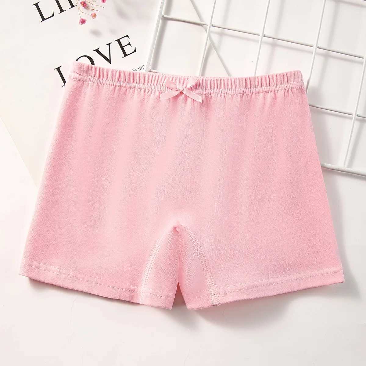 3pcs Childrens Solid Color Panty Girls Cotton Panties Soft Pretty Child Underwears Kids Baby Boxer Breathable Safety Underpants J251021