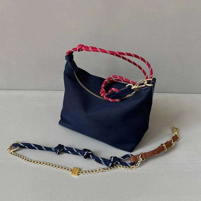 Canvas Contrasting Lunch Box New Niche Design Casual Surfing Rope Handheld Crossbody Fashion Ladies Shoulder Bag Suotong1021