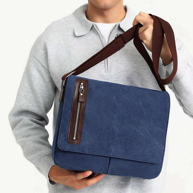 Designer Luxury Messenger Bag Men Shoulder Canvas Business Retro Crossbody Vintage Pack Casual Trip Office Portable Travel Fashion Bags Y A