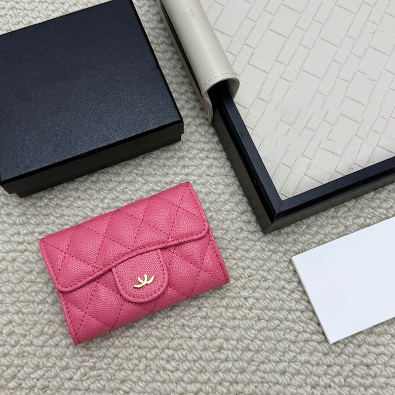 wallet designer cardholder luxury mini purse Diamond pattern design Metal decorative fastener Fannypack Storage cards pink Clutch EXW2510212