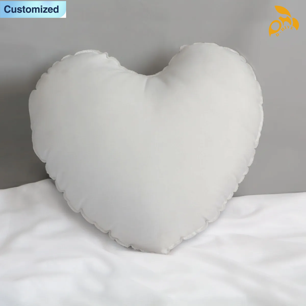 Free Shipping of Customized All-Over Print Heart-shaped Pillow Soft Plush Skin-Friendly Washable Vibrant Print Pillow