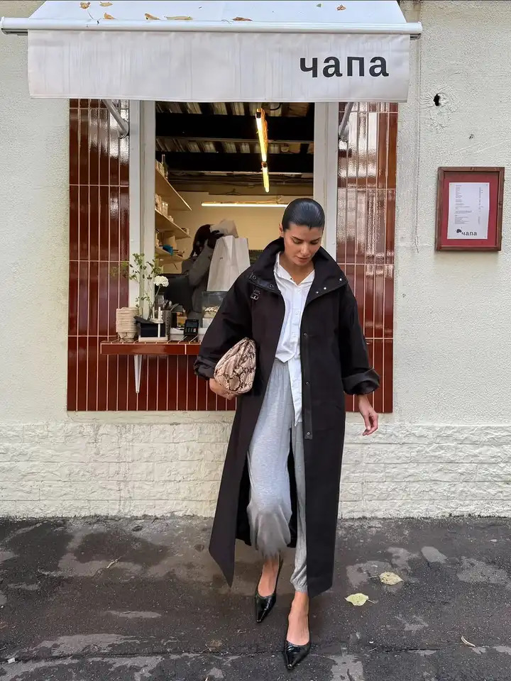 Black Stand Collar Long Trench Coat Women Chic Singlebreasted Sleeve Windbreaker Autumn Daily Lady Commute Jacket 251017