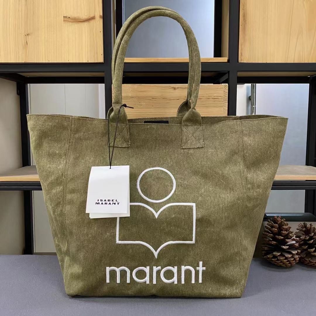 Lotte Export fashion marant bag large canvas capacity shopping bag Correct pattern luxury designer bag travel shoulder bags high quality 96b