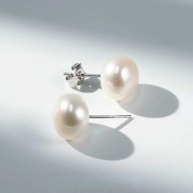 Trumium 100 925 Sterling Silver Handpicked Freshwater Natural Pearl Stud Earrings for Women High Quality Simple Pearl Earring J251021